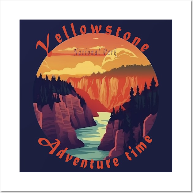 Yellowstone National Park Wall Art by GreenMary Design